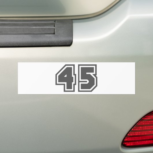 45 BUMPERSTICKER (Op auto)