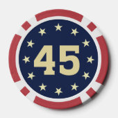 "45" EMBLEEM ONTWERP POKER CHIPS (Achterkant)