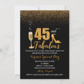 45 et fabuleuse invitation d'anniversaire pour les (Devant)