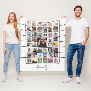 45 Fotocollage Unieke gepersonaliseerde DIY Custom Fleece Deken