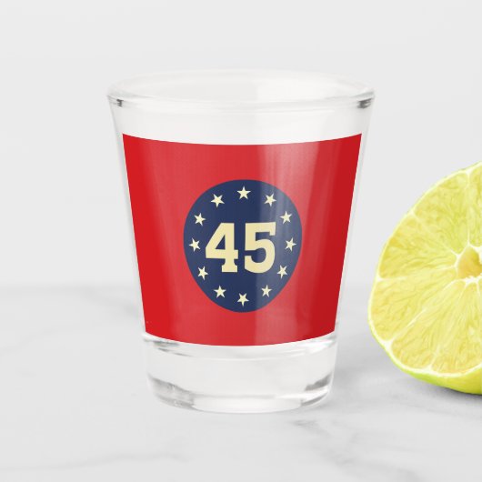 "45" GESCHOTEN GLAS (Voorkant)