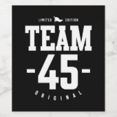 45 jaar - 45e verjaardag Funny Gift Wijn Etiket (Enkel label)