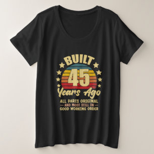 45 jaar geleden Alle onderdelen origineel 45ste ve Grote Maat T-shirt