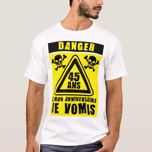45 jaar gevaccineerd met braam t-shirt (Voorkant)