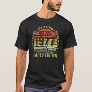 45 jaar Geweldige sinds oktober 1977 45e geboorte T-shirt