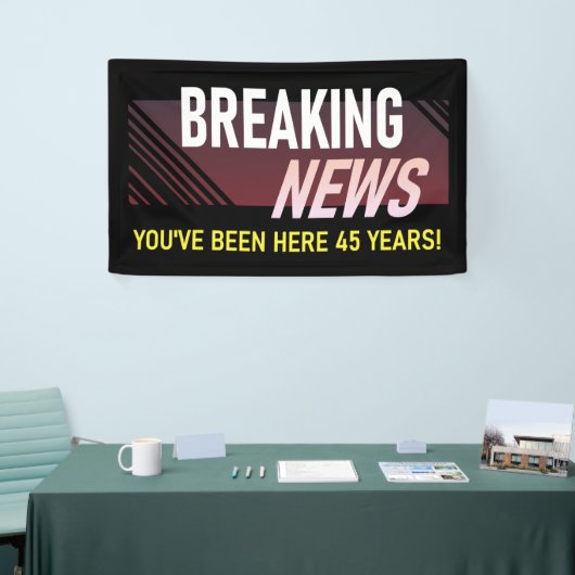 45 jaar Jubileum 45e werknemer Spandoek (Beurs)