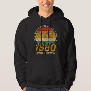 45 jaar oud 1980 Retro Geweldige 45ste verjaardags Hoodie