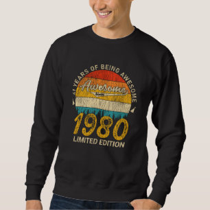 45 jaar oud 1980 Retro Geweldige 45ste verjaardags Trui