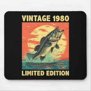 45 jaar oud geschenk 1980 Gevist Visser Vis 45e Muismat