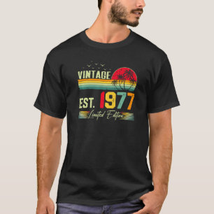 45 Jaar Oud Geweldige Vintage 1977 Retro 45e Geboo T-shirt