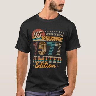 45 jaar oude editie 1977, beperkt, Gift Idea 4 T-shirt
