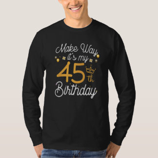 45 jaar oude koninginnen vrouwen maken hun 45e geb t-shirt