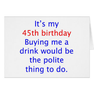 45 koop me een drink