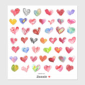 45 Liefde hart Design voor Stickers (Vel)