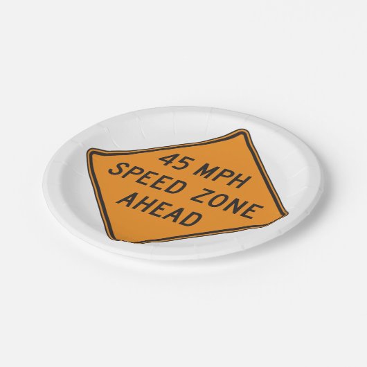 45 MPH Snelheidszone Ahead Custom Traffic Sign Papieren Bordje (Gekanteld)