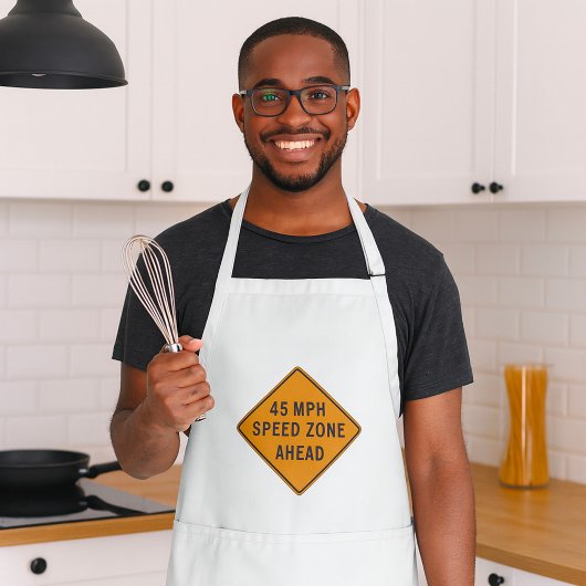 45 MPH Snelheidszone Ahead Custom Traffic Sign Standaard Schort