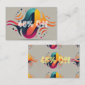 45% ongelooflijke besparingen gegarandeerd! kortingskaartje (Voorkant / Achterkant)