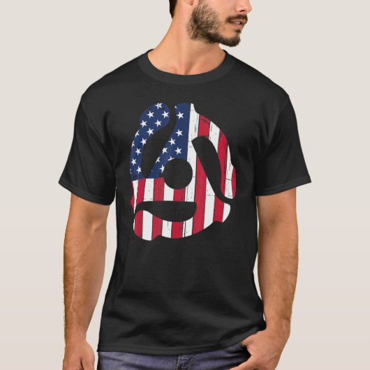 45 Opnameadapter Amerikaanse vlag 4 juli T-shirt (Voorkant)