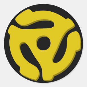 45 Record adapter Ronde Sticker