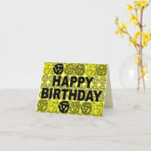 45 Record Insert Verjaardag Kaart (Gele Bloem)