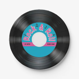 45-rpm record papieren bordje