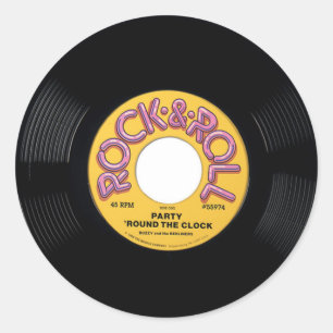  45 rpm record ronde sticker