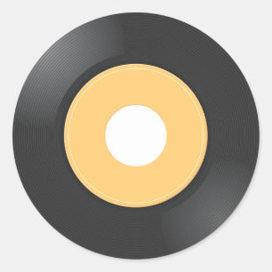 45-rpm record ronde sticker