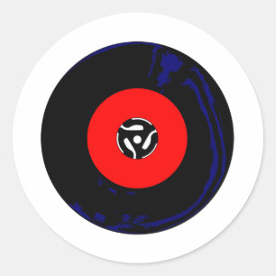45 RPM SIneenrecord Ronde Sticker