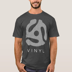 45 RPM Vinyl Record spoeladapter, ventilator DJ T-shirt