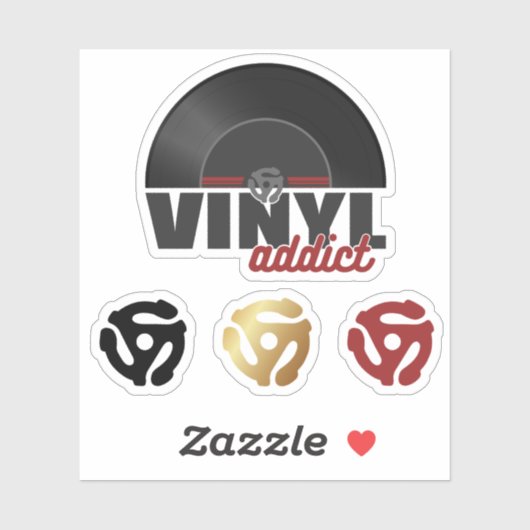  45 RPM Vinyl Record Sticker – Retro Muziek (Vel)