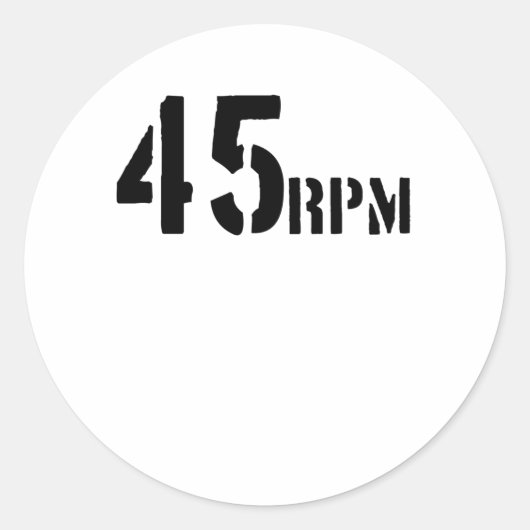 45 Rpm Vinyl Ronde Sticker (Voorkant)