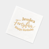 45 script 45th Birthday custom goud Folie Servetten (Links)