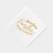45 script 45th Birthday custom goud Folie Servetten (Rechts)