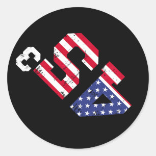 45³ Trump 2028 45 Cubed derde termijn President Am Ronde Sticker