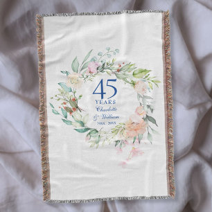 45e 65e huwelijksjubileum bloemenslinger deken