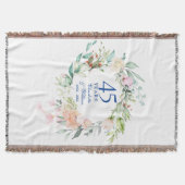 45e 65e huwelijksjubileum bloemenslingers deken (Voorkant)