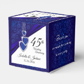 45e / 65e Sapphire Wedding Jubileum Design Bedankdoosjes (Achterkant)