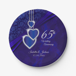 45e/65e Sapphire Wedding Jubileum Design Papieren Bordje