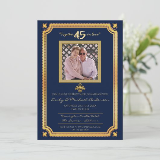 45e anniversaire de mariage - Invitations AJOUTER  (Debout devant)