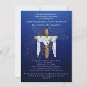45e anniversaire d'ordination Invitation Sapphire (Devant)