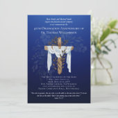 45e anniversaire d'ordination Invitation Sapphire (Debout devant)