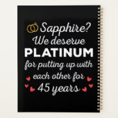 45e anniversaire du Mariage I - Sapphire Funny Cou (Dos)