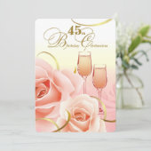 45e anniversaire Fête Invitations personnalisées (Debout devant)
