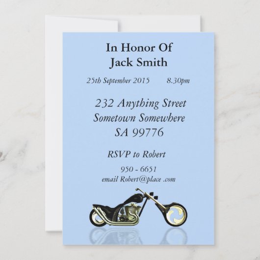 45e anniversaire Invitation (Dos)