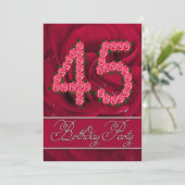 45e anniversaire invitation à la fête avec des ros (Debout devant)