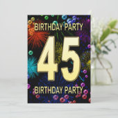 45e anniversaire Invitation fête feux d'artifice (Debout devant)