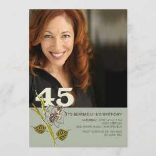 45e anniversaire Invitation photo