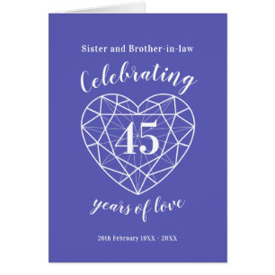 45e anniversaire mariage 45 ans de carte d'amour