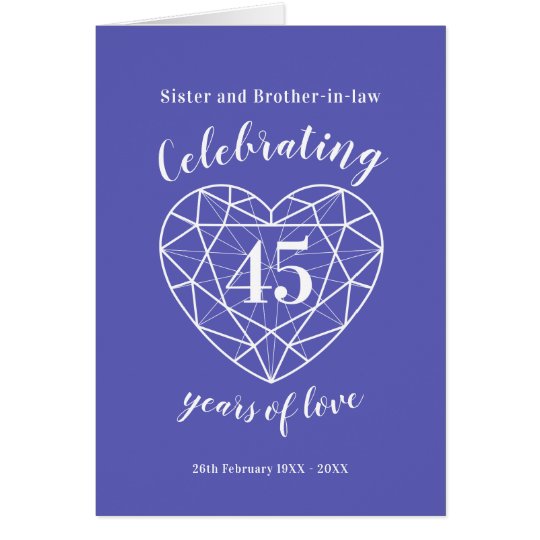 45e Anniversaire Mariage 45 Ans De Carte D Amour Zazzle Be