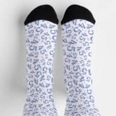45e Birthday Blue Random Number Pattern Sokken (Top)
